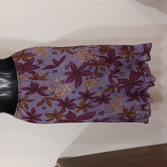 Lapis Elastic Waist Pull On Floral/Ruffle Hem Skirt- Sz. Sm - Picture 6 of 7